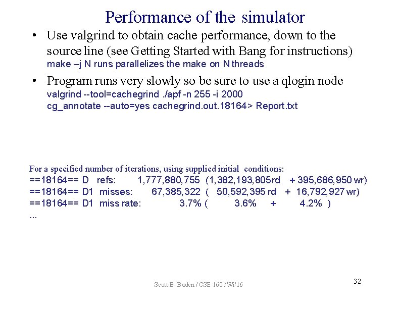 Lecture 13 Stencil methods Visualizing Cache Footprint Understanding