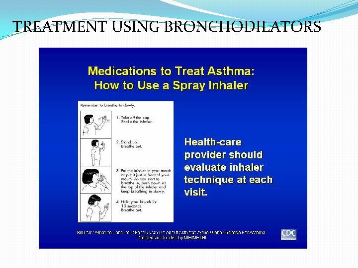 TREATMENT USING BRONCHODILATORS 