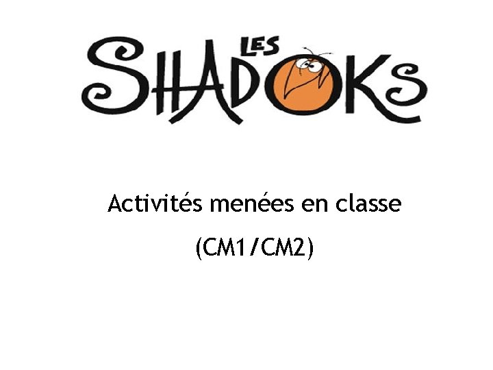 Activités menées en classe (CM 1/CM 2) 