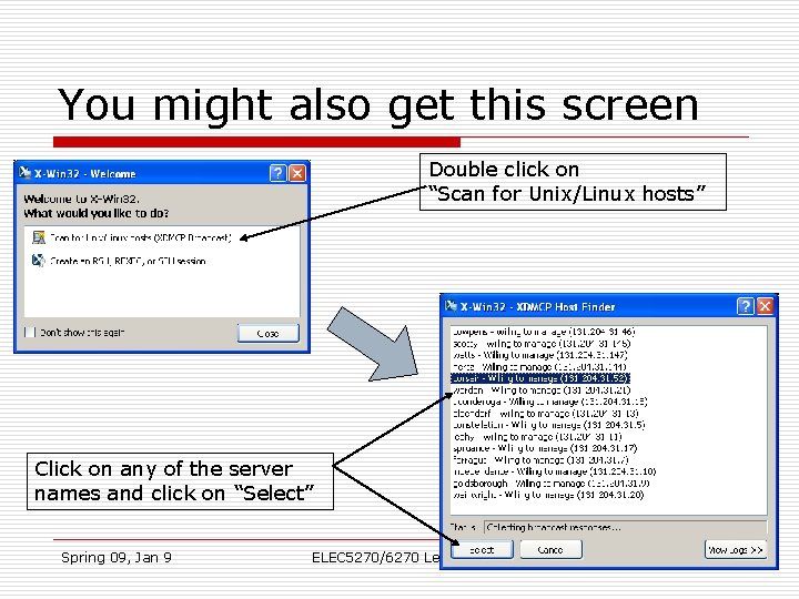 You might also get this screen Double click on “Scan for Unix/Linux hosts” Click You might also get this screen Double click on “Scan for Unix/Linux hosts” Click