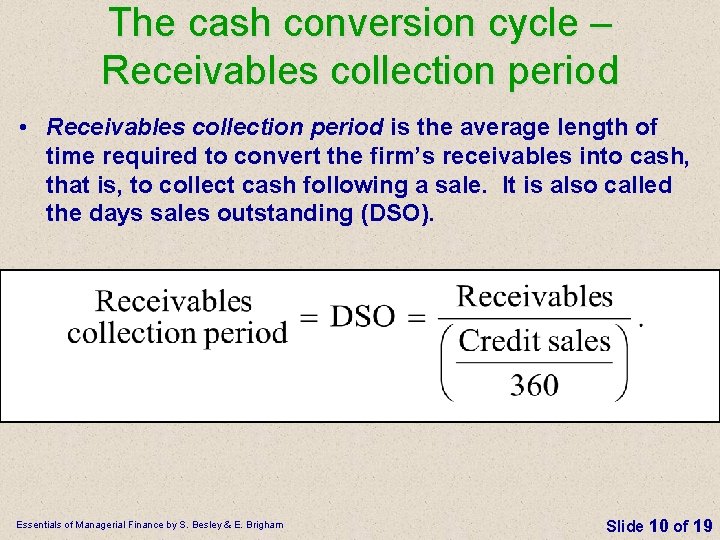 Chapter 16 Supply Chains and Working Capital Management
