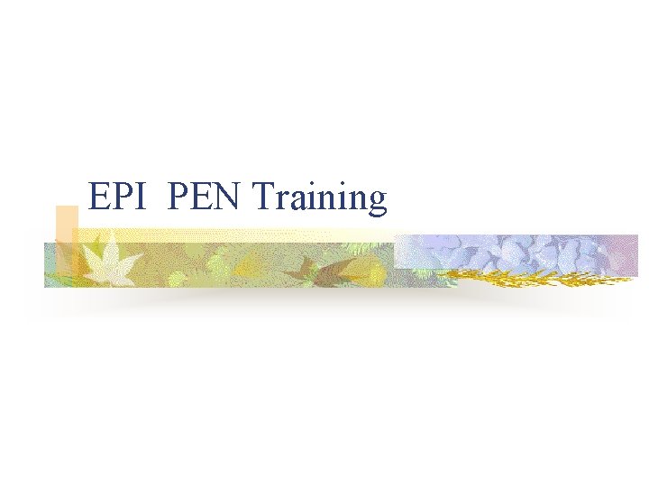 EPI PEN Training 