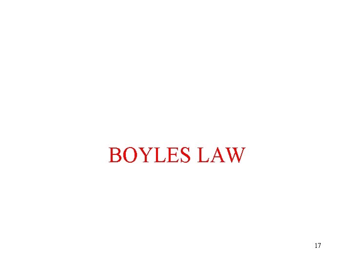 BOYLES LAW 17 