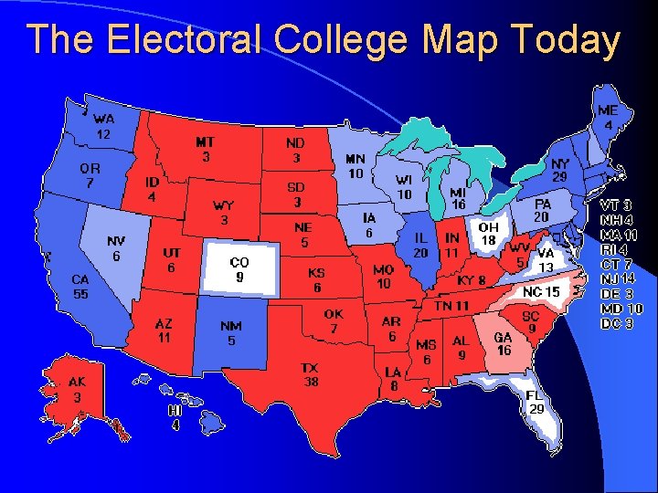 The Electoral College Map Today 
