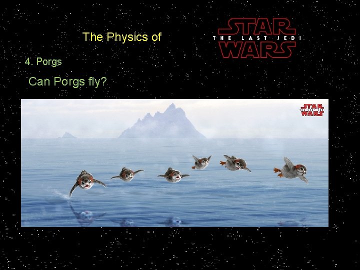 The Physics of 4. Porgs Can Porgs fly? 