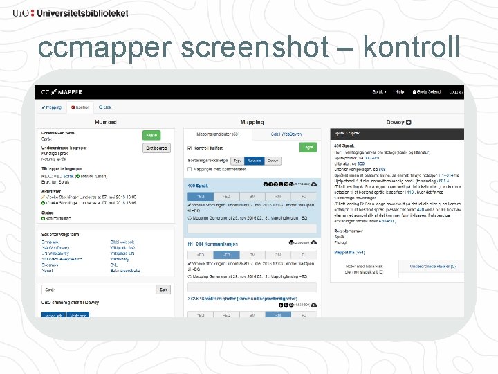 ccmapper screenshot – kontroll 