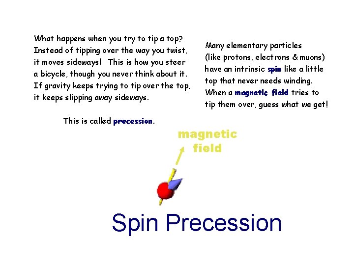 What happens when you try to tip a top? Instead of tipping over the