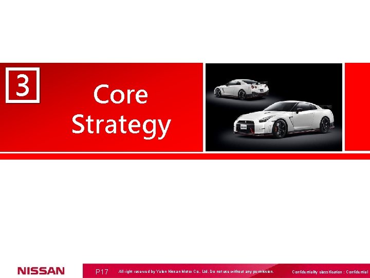 3 Core Strategy P 17 All right reserved by Yulon Nissan Motor Co. ,