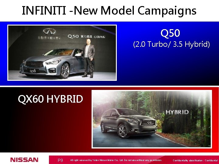 INFINITI -New Model Campaigns Q 50 (2. 0 Turbo/ 3. 5 Hybrid) QX 60