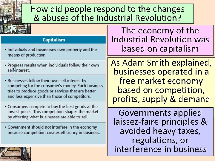 How did people respond to the changes & abuses of the Industrial Revolution? The