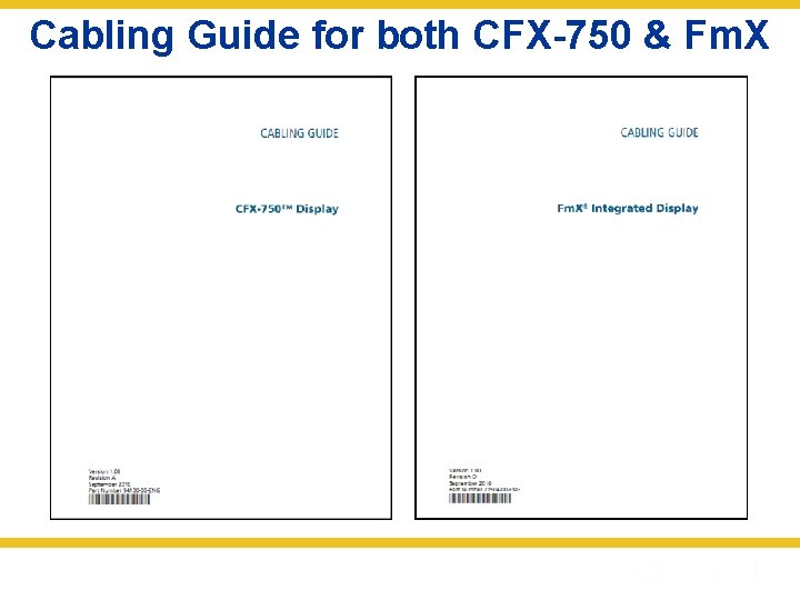 Cabling Guide for both CFX-750 & Fm. X 