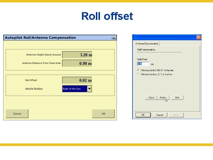 Roll offset 