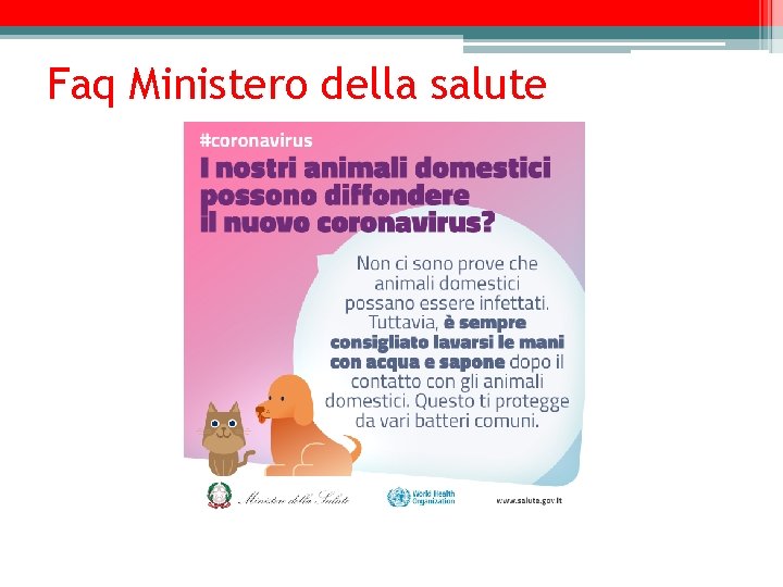 Faq Ministero della salute 