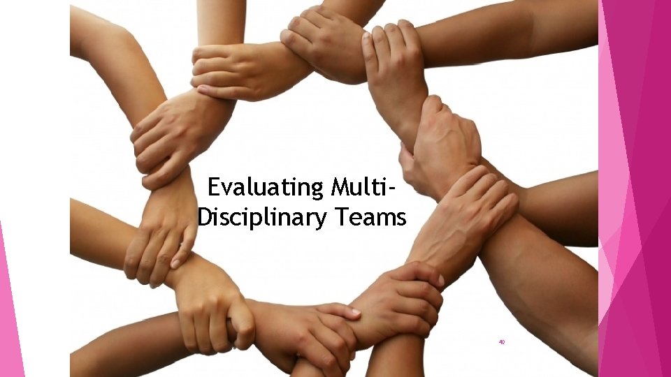 Evaluating Multi. Disciplinary Teams 40 