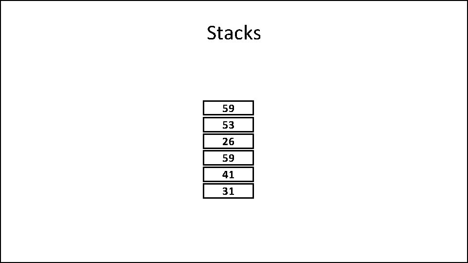 Stacks 59 53 26 59 41 31 