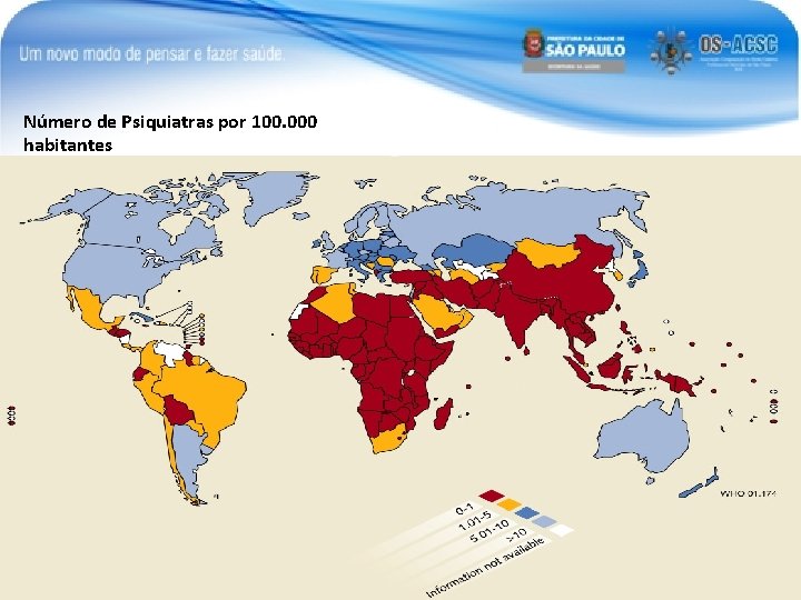 Número de Psiquiatras por 100. 000 habitantes 