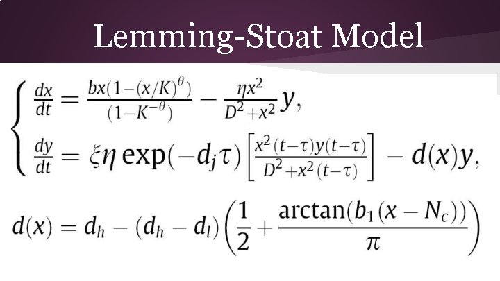 Lemming-Stoat Model 