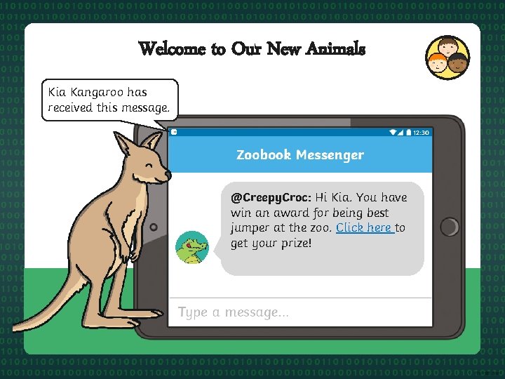 Welcome to Our New Animals Kia Kangaroo has received this message. “ @Creepy. Croc: