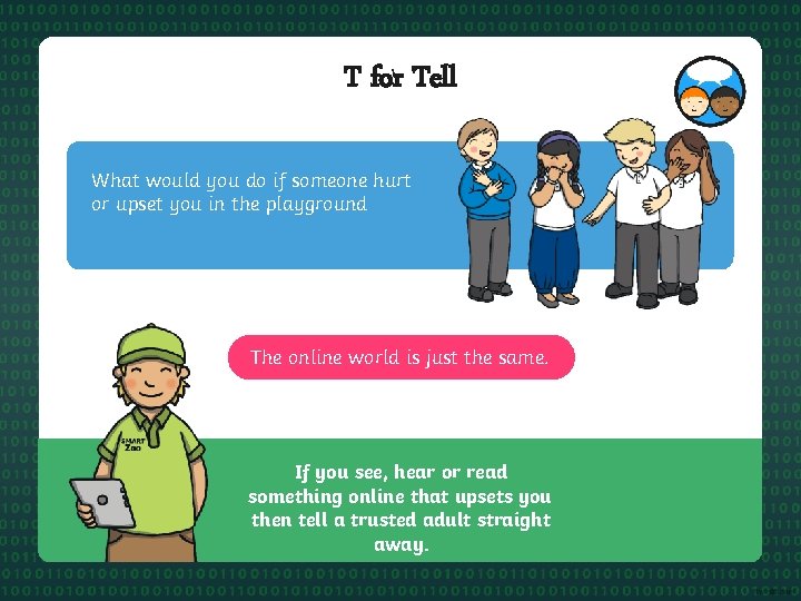 T for Tell What would you do if someone hurt or upset you in