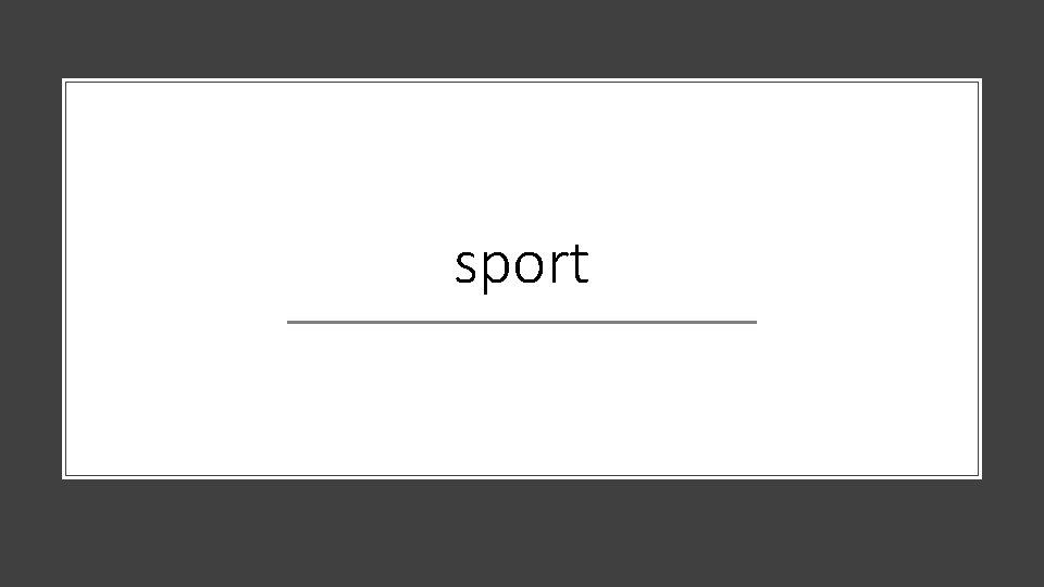 sport 