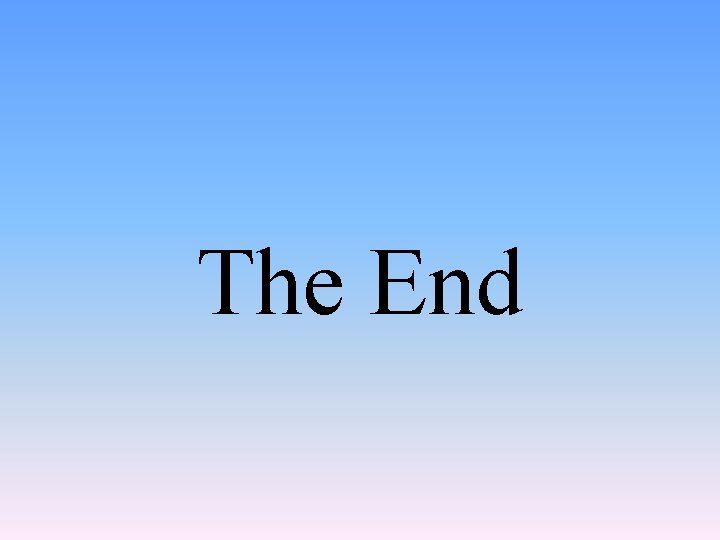 The End 