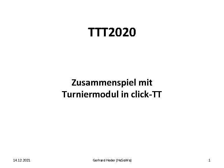 TTT 2020 Zusammenspiel mit Turniermodul in click-TT 14. 12. 2021 Gerhard Heder (He. So.