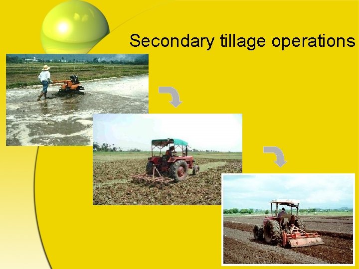 Secondary tillage operations 