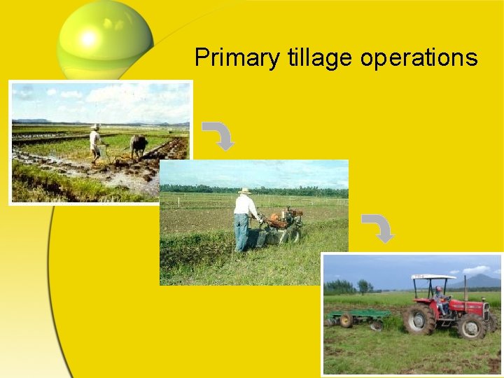 Primary tillage operations 