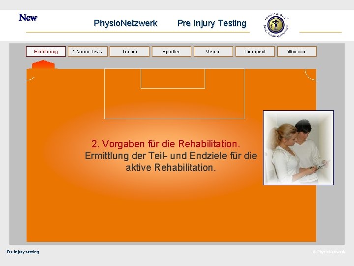 New Einführung Physio. Netzwerk Warum Tests Trainer Pre Injury Testing Sportler Verein Therapeut Win-win