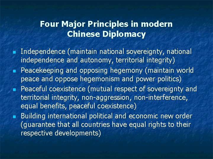Why study Chinese diplomacy n n n Diplomacy