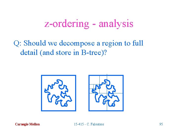 z-ordering - analysis Q: Should we decompose a region to full detail (and store