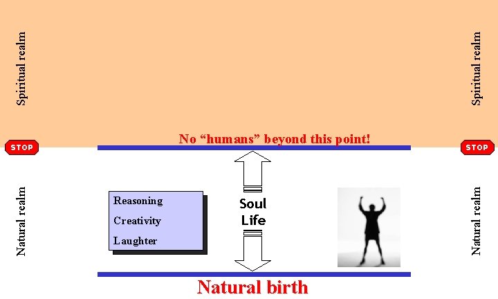 Natural realm Spiritual realm Reasoning Creativity Soul Life Laughter Natural birth STOP Natural realm