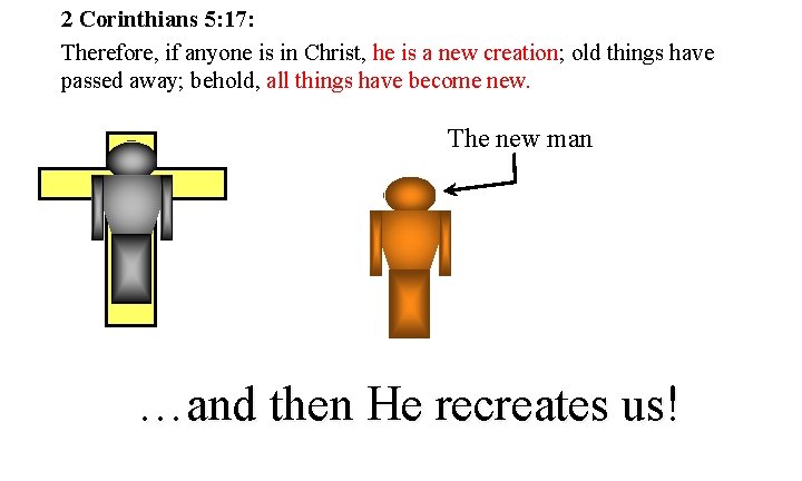 2 Corinthians 5: 17: Therefore, if anyone is in Christ, he is a new