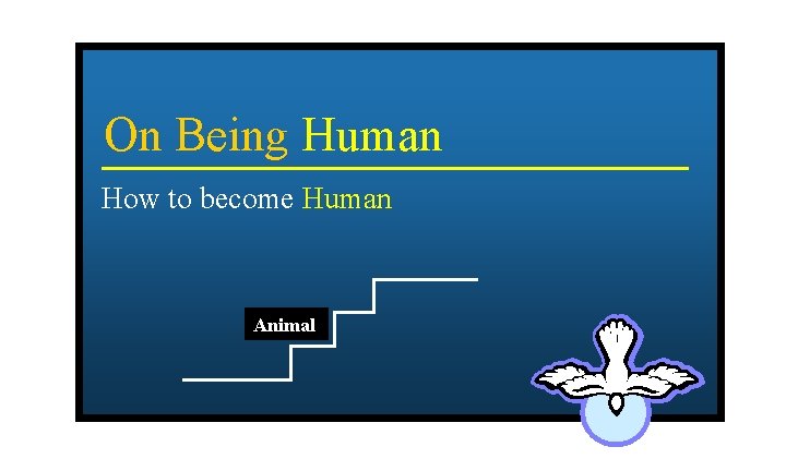 On Being Human How to become Human Animal 