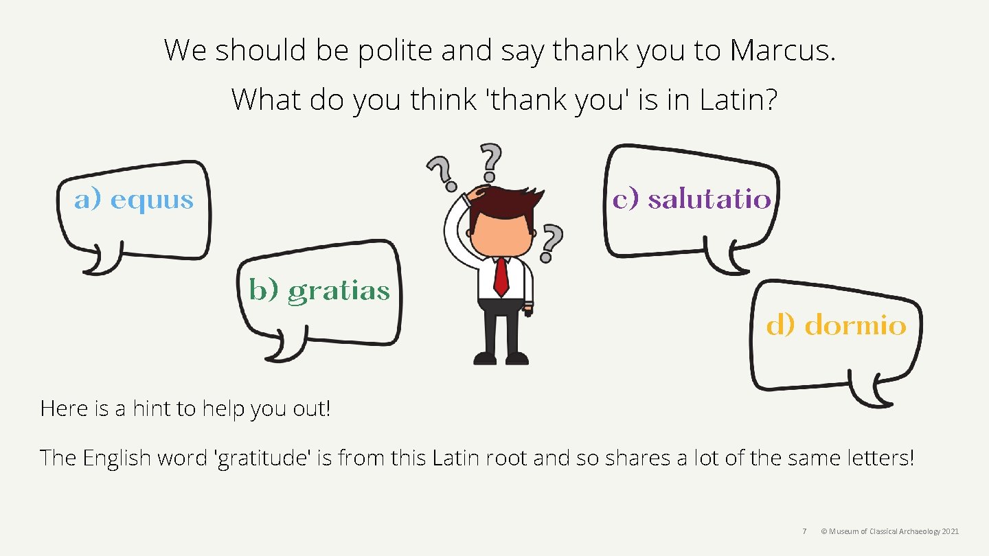 We should be polite and say thank you to Marcus. What do you think