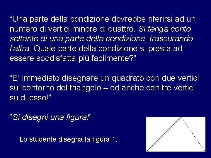 “Una parte della condizione dovrebbe riferirsi ad un numero di vertici minore di quattro.