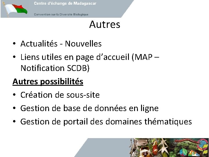 Autres • Actualités - Nouvelles • Liens utiles en page d’accueil (MAP – Notification