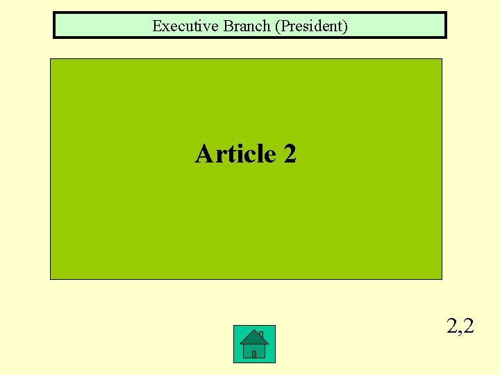 Executive Branch (President) Article 2 2, 2 