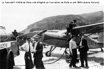 Le Fairchild F-OAEM de l’Aéro-club d’Algérie au Tour aérien de Sicile en juin 1954