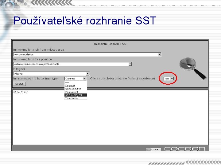 Používateľské rozhranie SST 