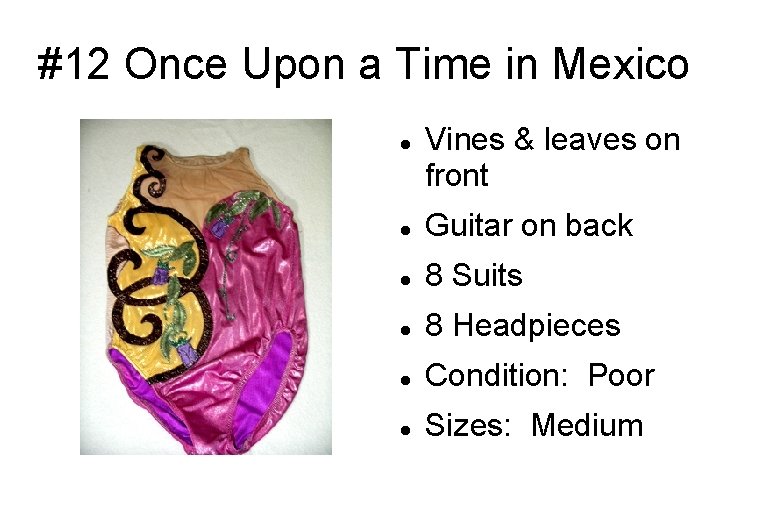 #12 Once Upon a Time in Mexico Vines & leaves on front Guitar on