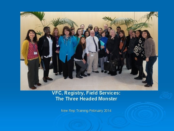 VFC, Registry, Field Services: The Three Headed Monster New Rep Training-February 2014 