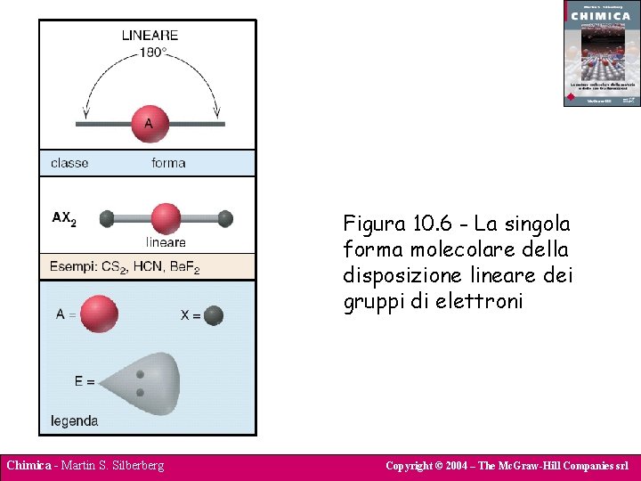 Figura 10. 6 - La singola forma molecolare della disposizione lineare dei gruppi di