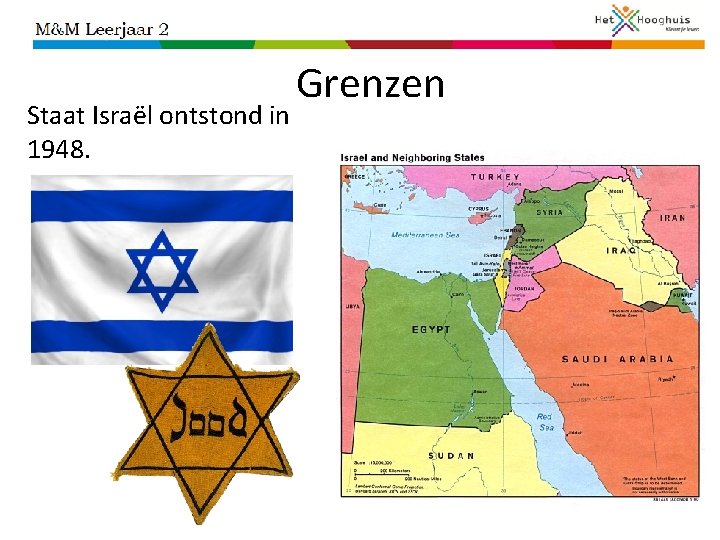 Staat Israël ontstond in 1948. Grenzen 