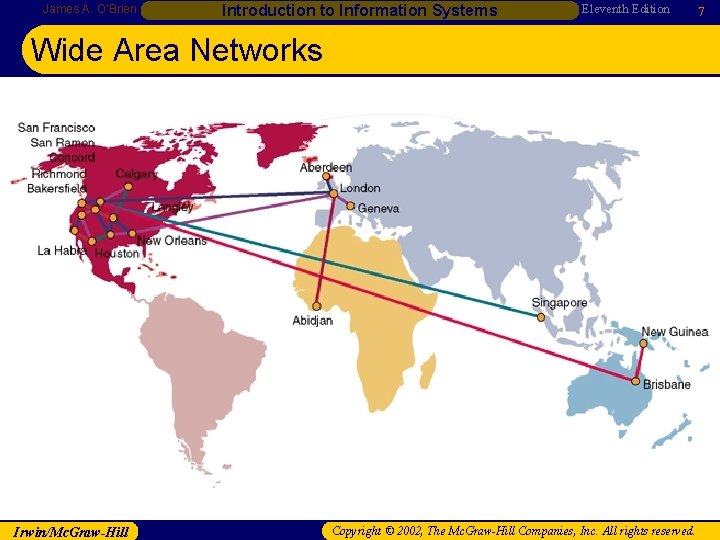 James A. O’Brien Introduction to Information Systems Eleventh Edition Wide Area Networks Irwin/Mc. Graw-Hill