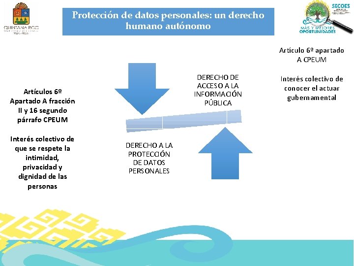 Protección de datos personales: un derecho humano autónomo Artículo 6º apartado A CPEUM DERECHO