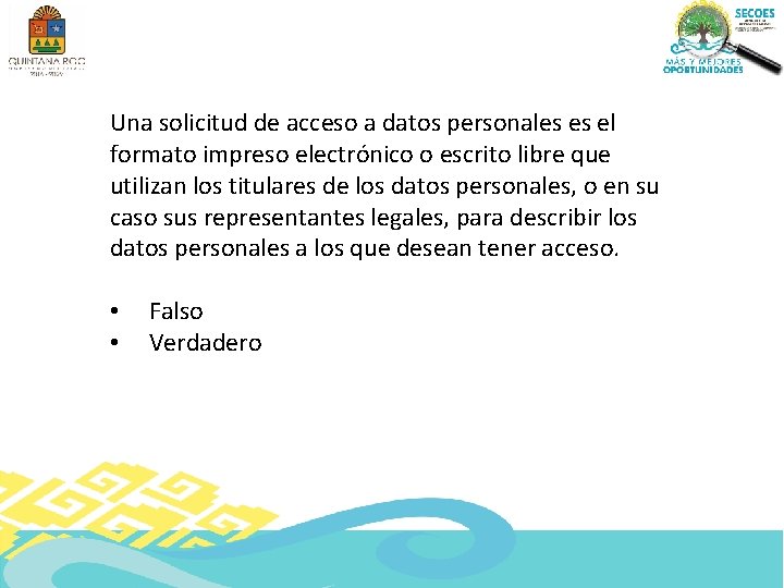 Una solicitud de acceso a datos personales es el formato impreso electrónico o escrito