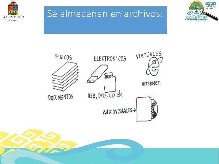 Se almacenan en archivos: 