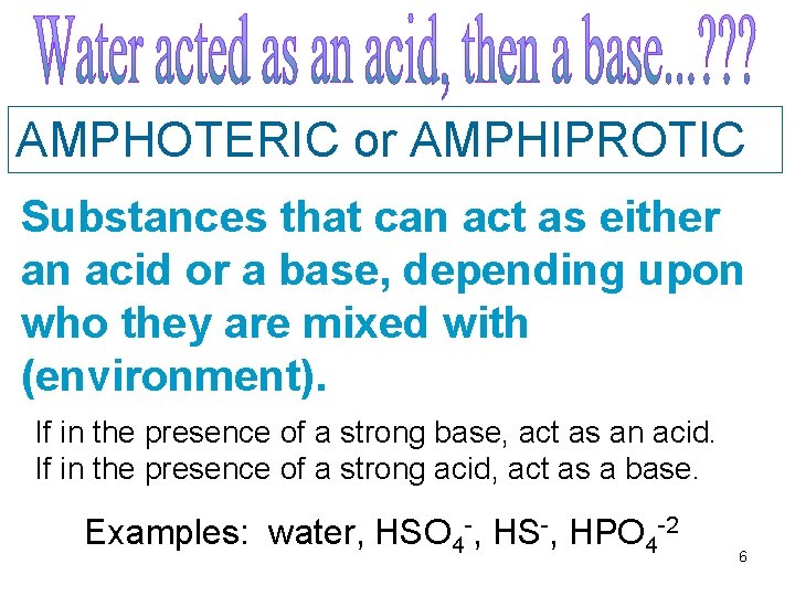 ACIDS Taste sour vinegar lemons Electrolytes in solution