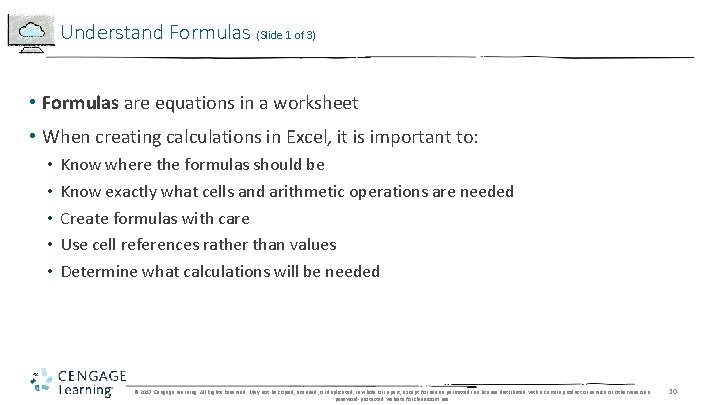 Understand Formulas (Slide 1 of 3) • Formulas are equations in a worksheet •